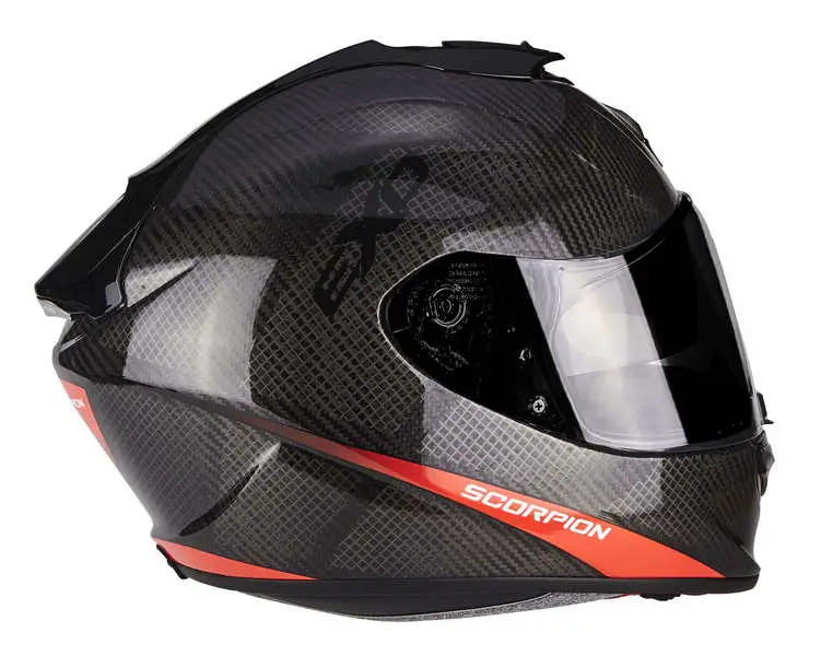 casco moto in carbonio