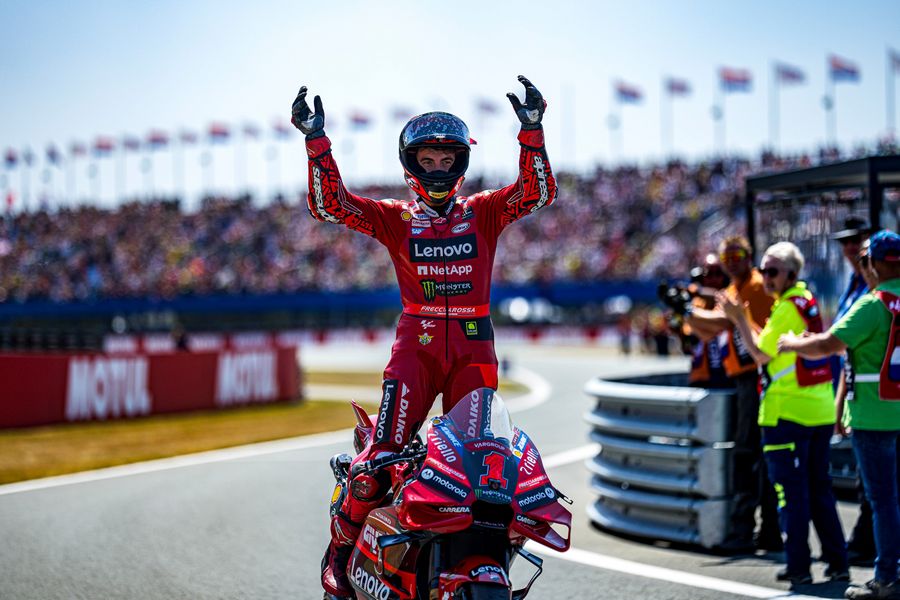 Francesco Bagnaia (Ducati) ha dominato il Gp d'Olanda di MotoGP 2023