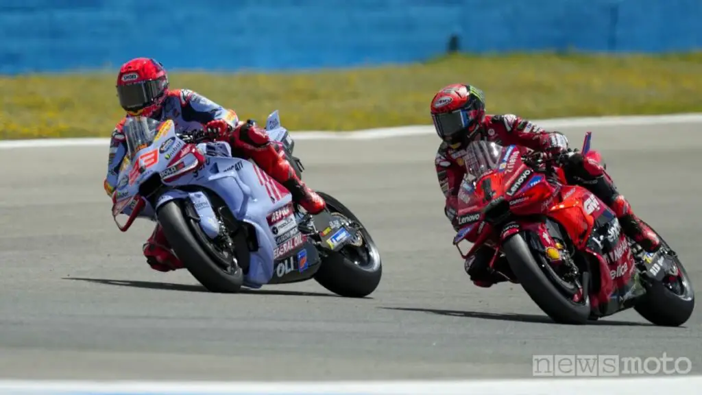 Marquez e Bagnaia in lotta