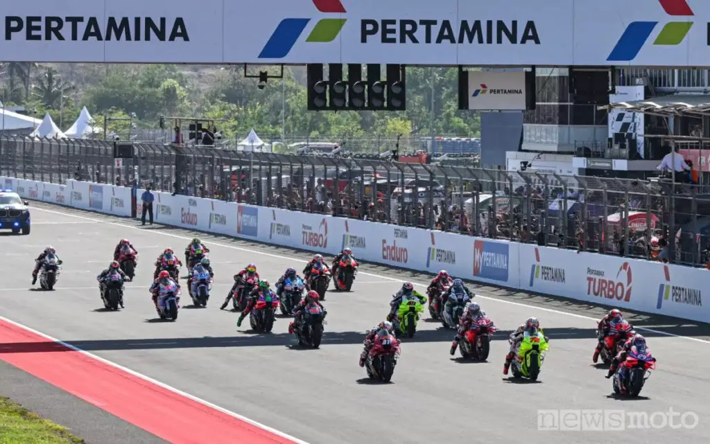 Partenza del MotoGP d'Indonesia