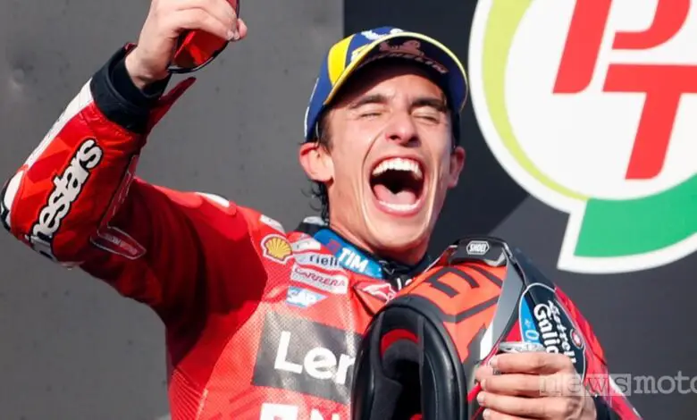 Marc Marquez sul podio del MotoGP della Thailandia 2025