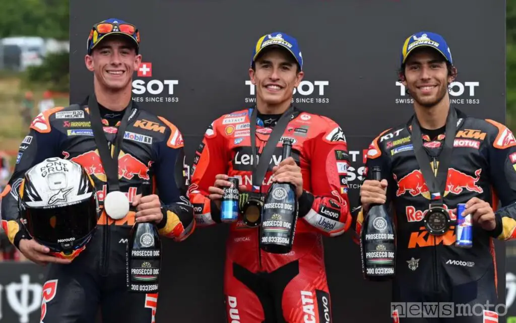 Podio dello Sprint di MotoGP della Repubblica Ceca 2025