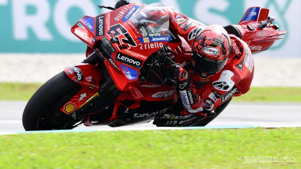 Pecco Bagnaia durante le qualifiche di MotoGP della Malesia 2025