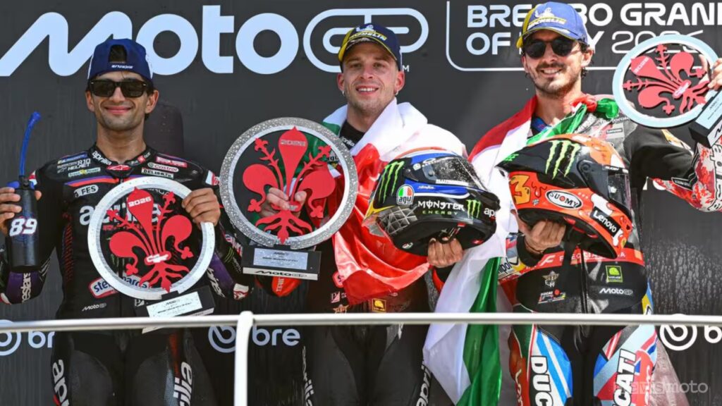 Podio del MotoGP Italia 2026