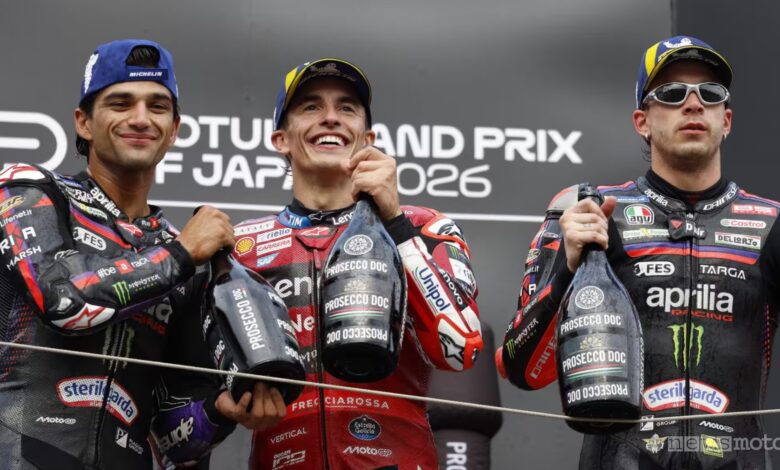Podio del MotoGP Giappone 2026